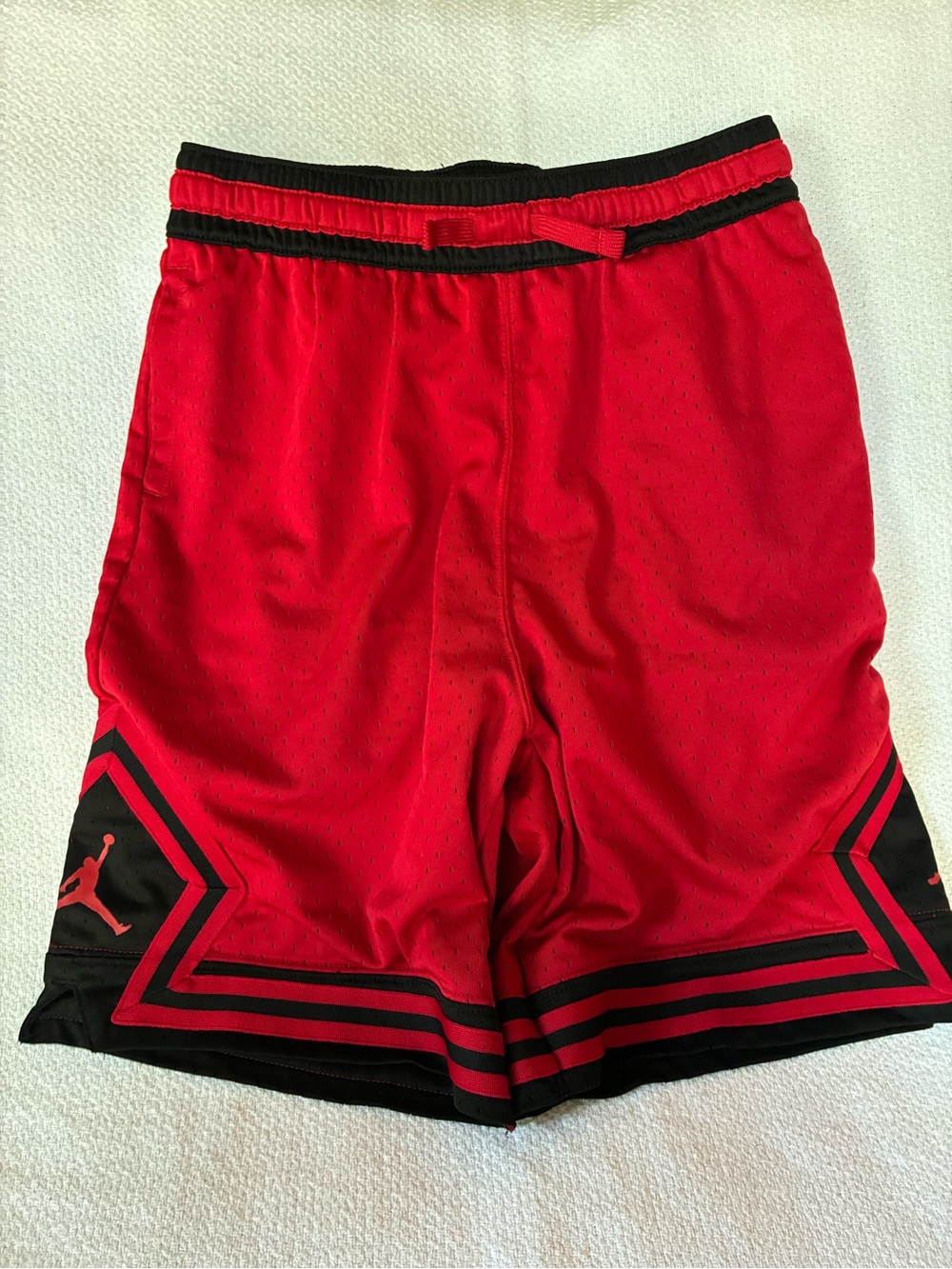 Jordan Red and Black Boys Athletic Basketball Shorts